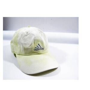 Adidas Mini Logo Relaxed Cap Watercolor Green and White Runners Athletic Hat